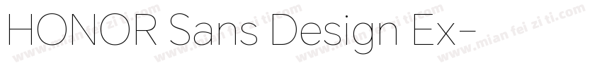 HONOR Sans Design Ex字体转换